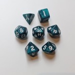 Mini Pearl Polydice Set of 7 - Emerald